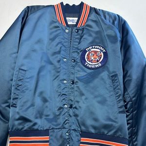 Vintage Detroit Tigers Satin Bomber Jacket